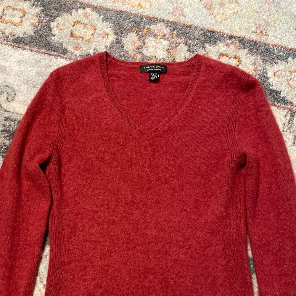 Berry Red Cashmere Sweater Sz Small